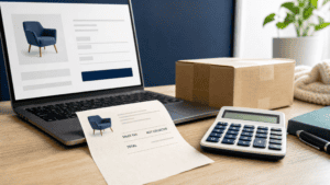 Online purchase receipt where sales tax was not collected