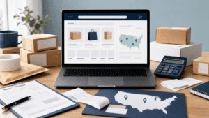 Online seller packages, receipts and calculator for marketplace sales tax